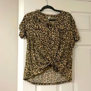Cheeta print blouse